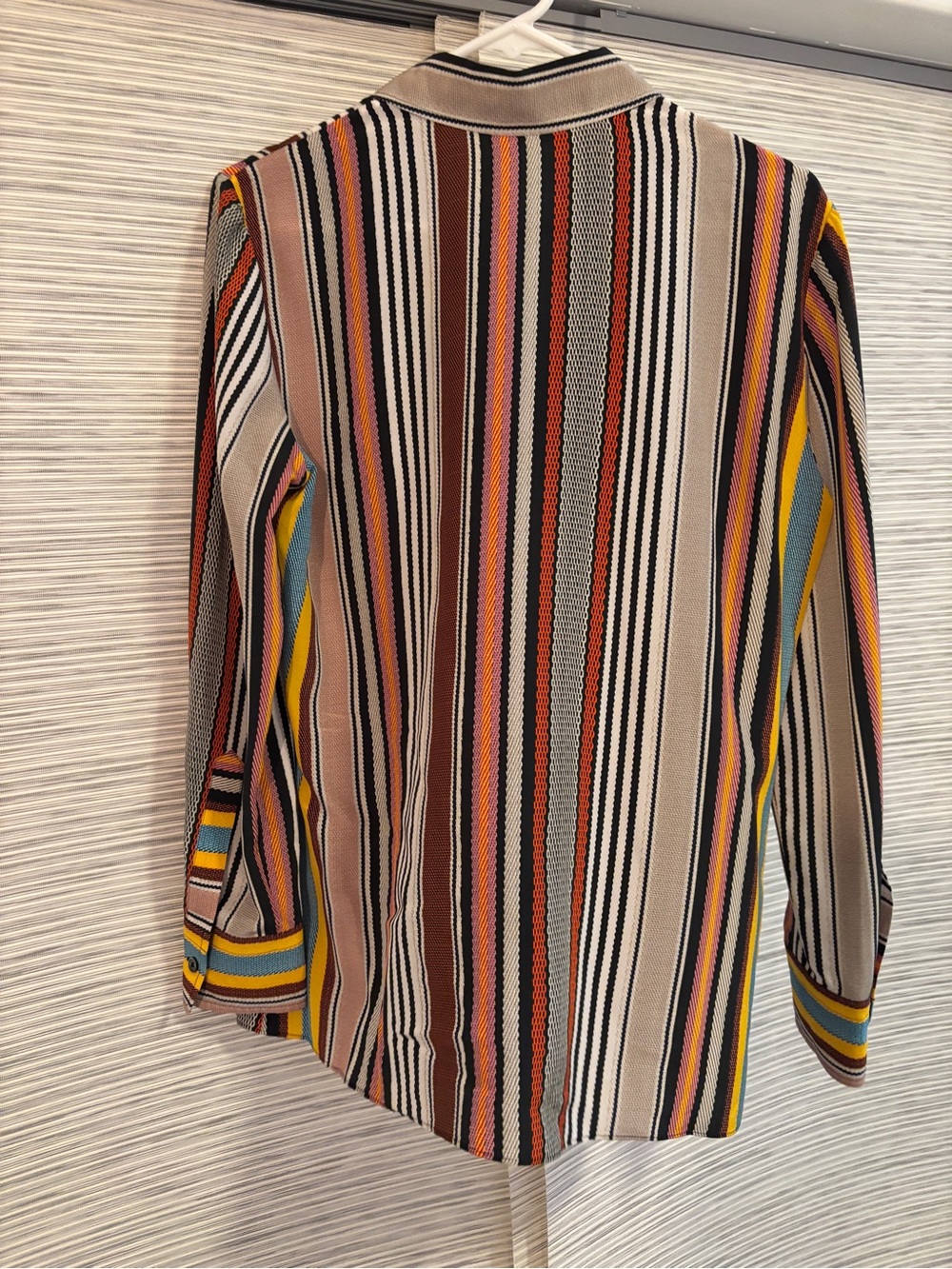 Tory Burch Striped Button-Down Silk Blouse - Picture 5 of 7